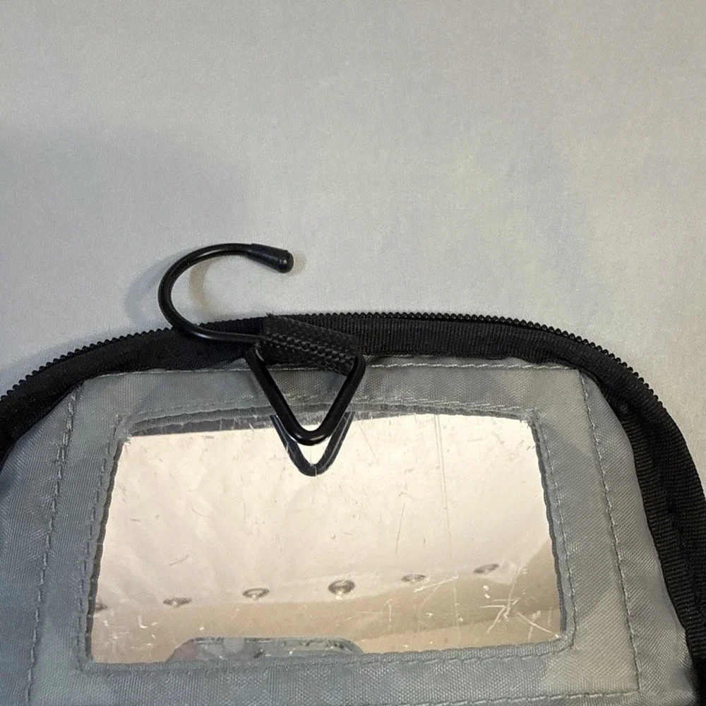 totes. Hanging Travel Toiletry Bag Organizer Black Gray Dopp Kit Cosmetics Case